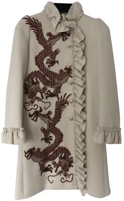 gucci wool coat off white